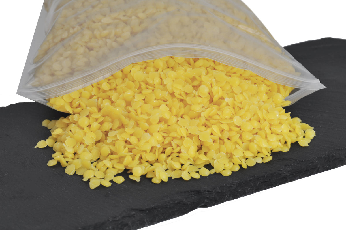 8 lb 100% Pure Natural Yellow Beeswax Pellets for Crafting Candle