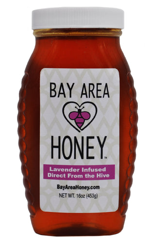1lb lavender Infused Bay Area Honey