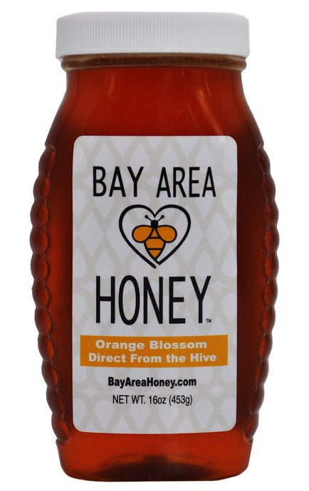 1 pound Glass Jar Bay Area Honey Orange Blossom Honey