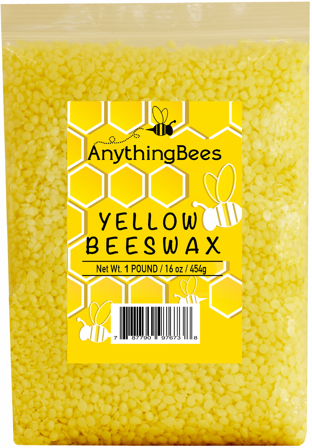  Yellow Organic Natural Beeswax Pellets - CARGEN 453g